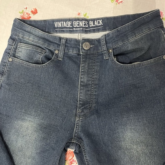 Vintage Genes Black Jeans Denim Mens Size 32x32 Retro Relaxed Fit - Picture 9 of 10